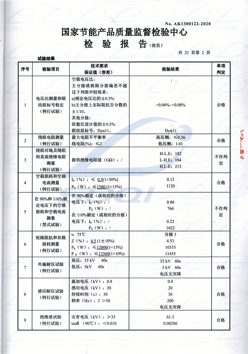 高低压试验报告-S11-1250尉氏尉氏尉氏油浸式变压器-2.jpg